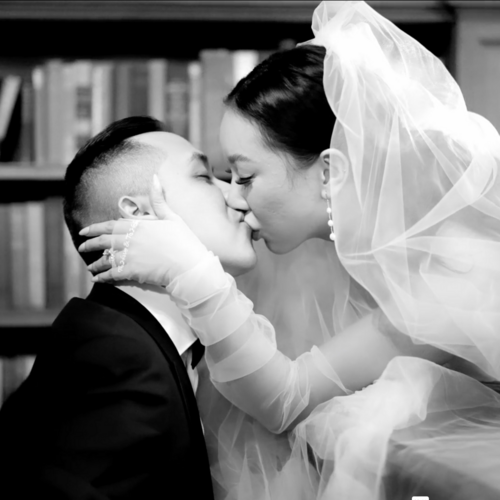 Ryan and Alissa on their wedding day