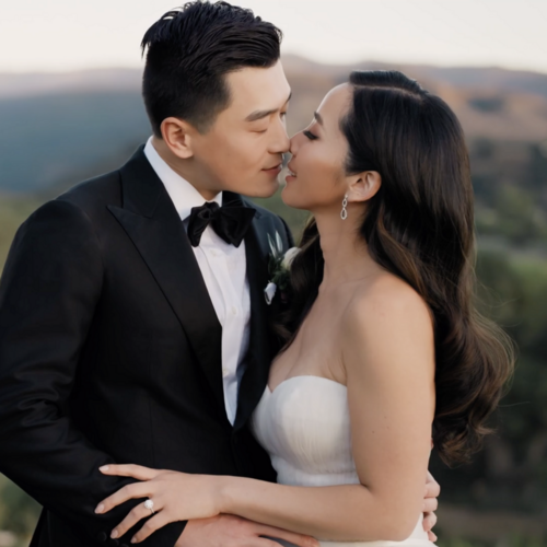 Sophia and Calvin on their wedding day