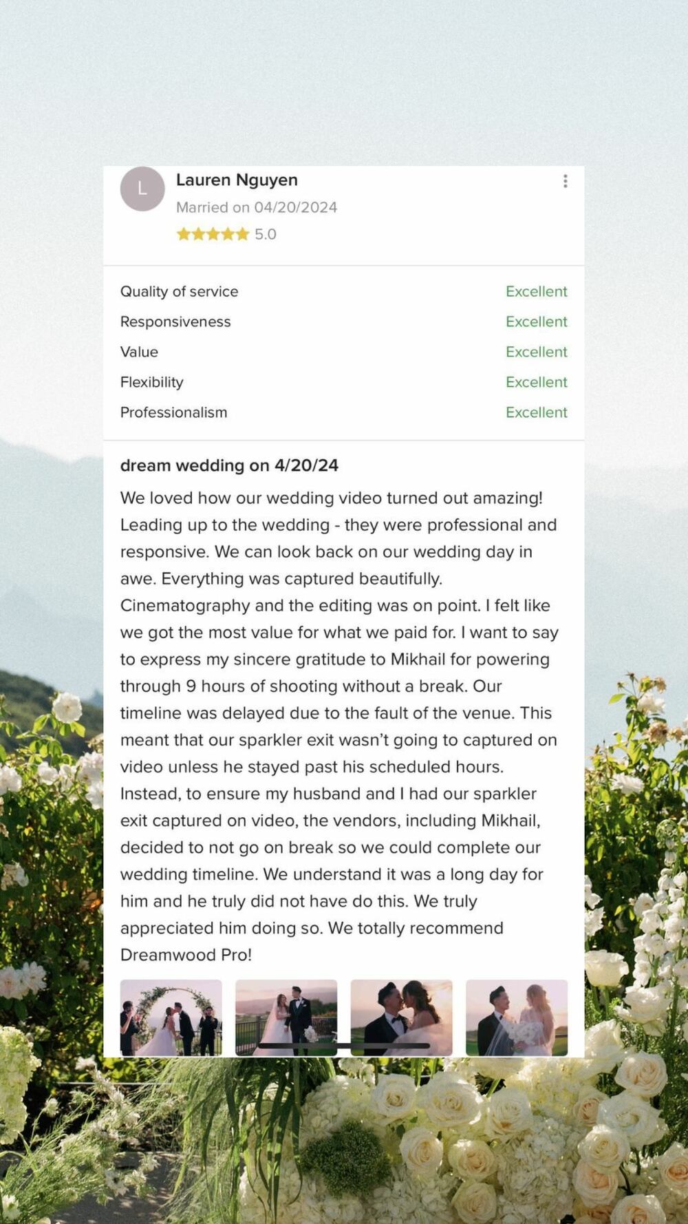 Original written client review screenshot 29