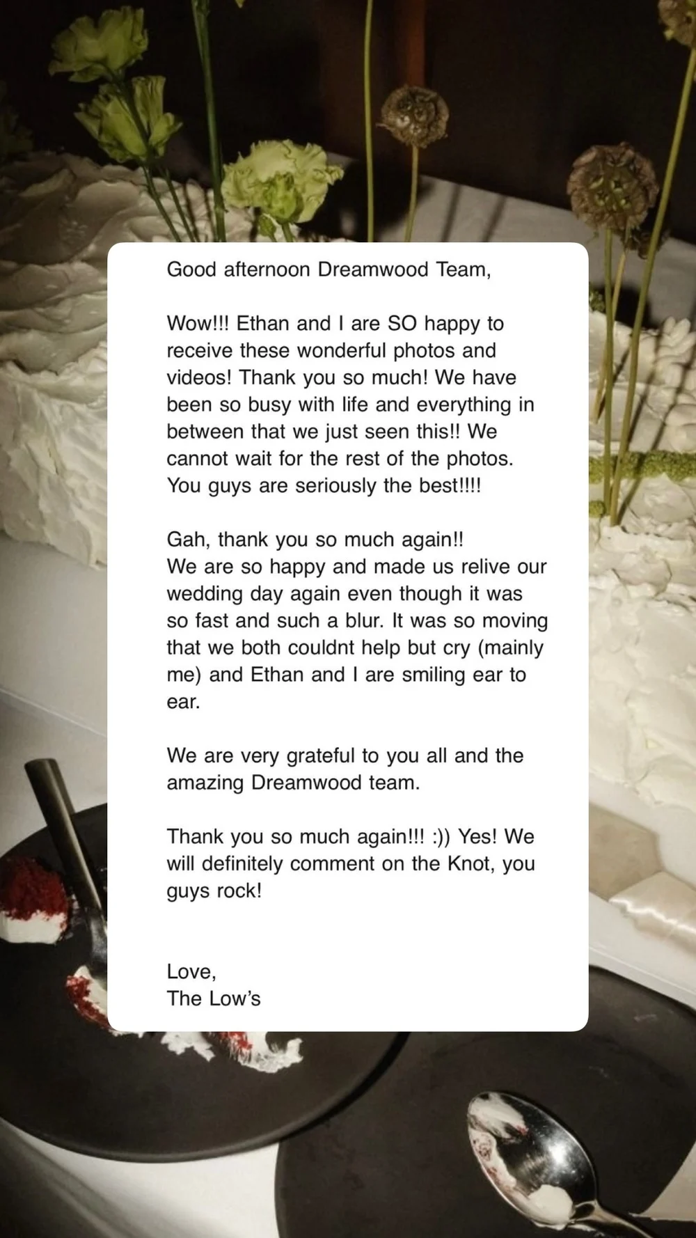 Original written client review screenshot 2