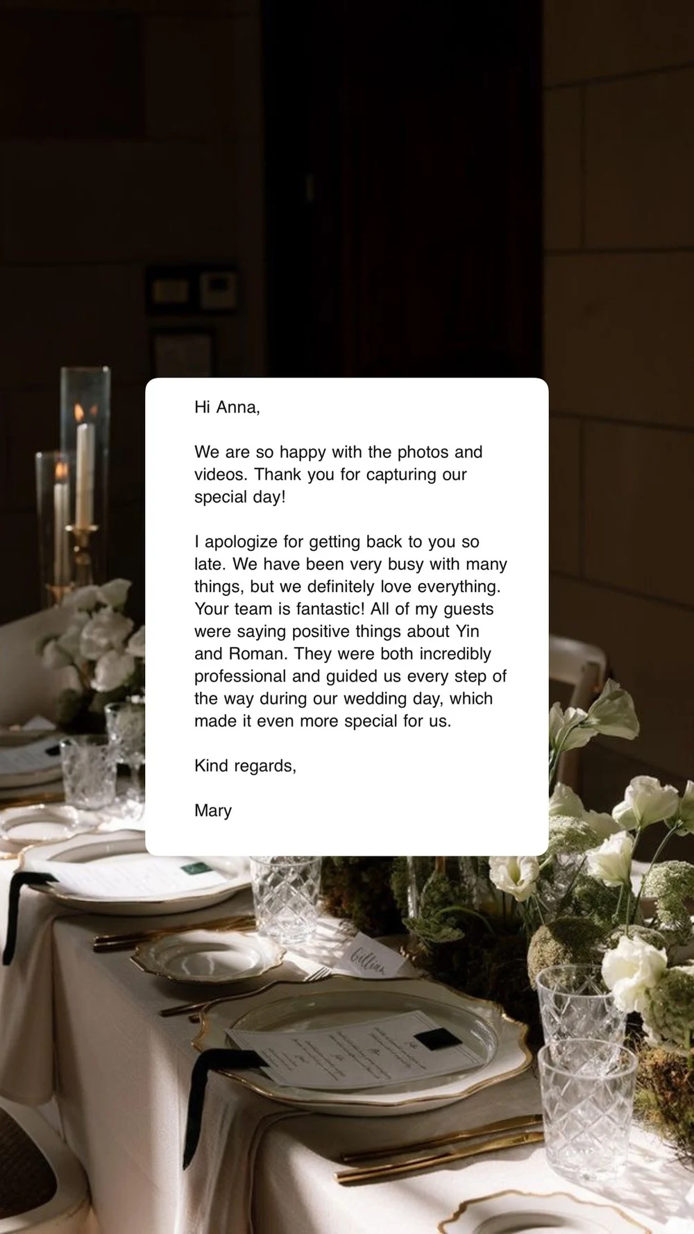 Original written client review screenshot 10