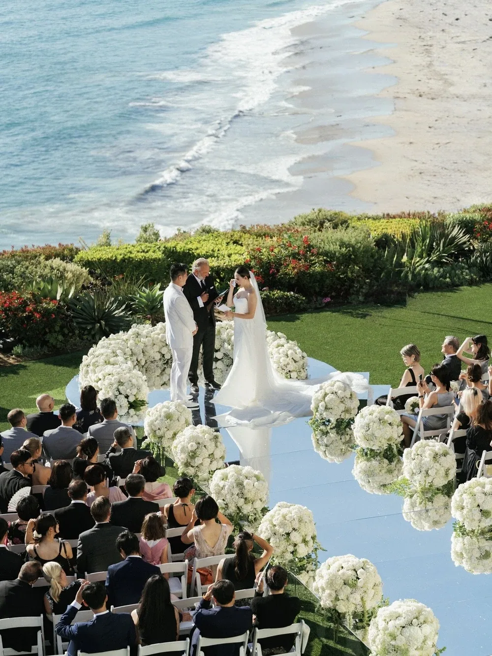 Wedding ceremony beside the ocean